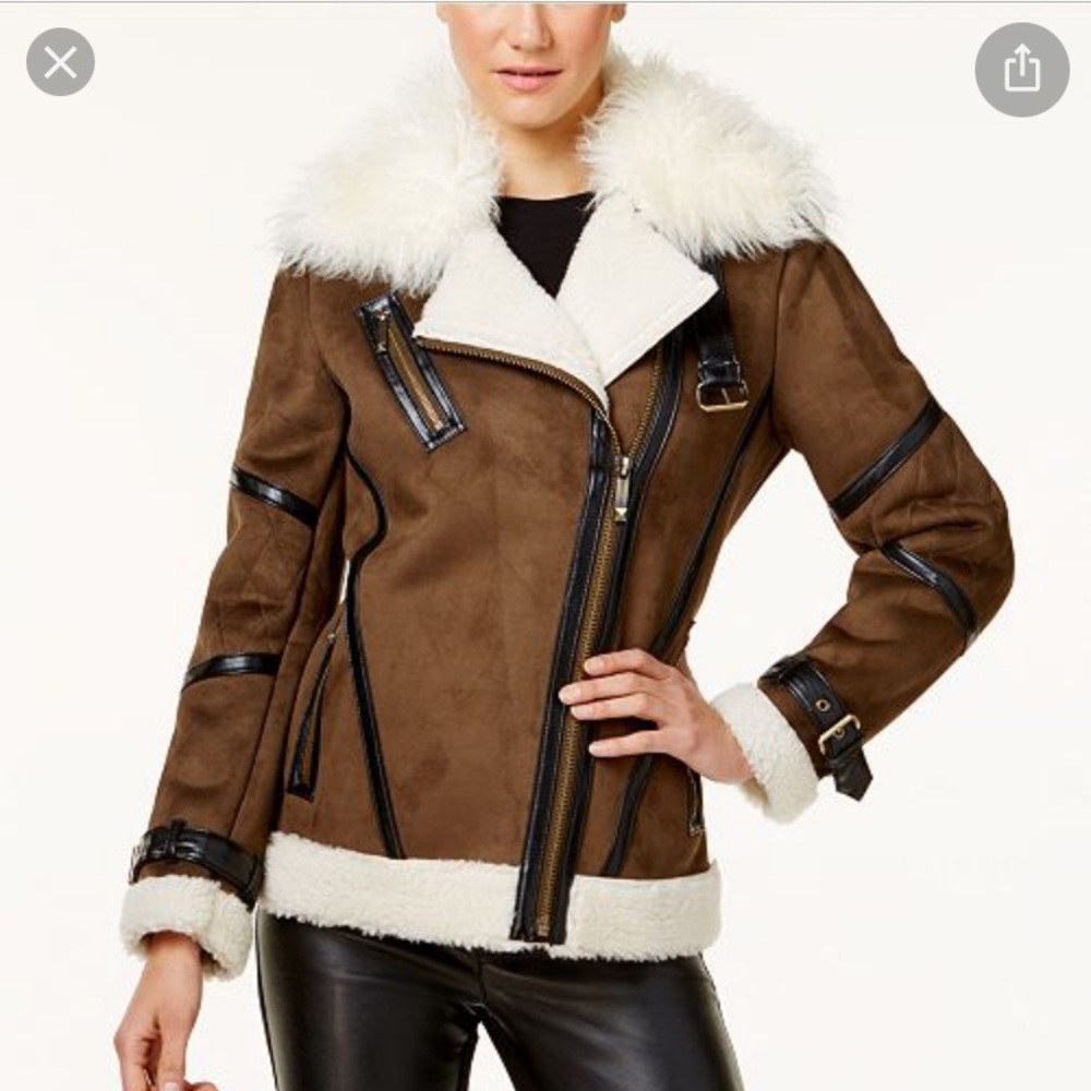 Michael Kors Suede Moto Jacket